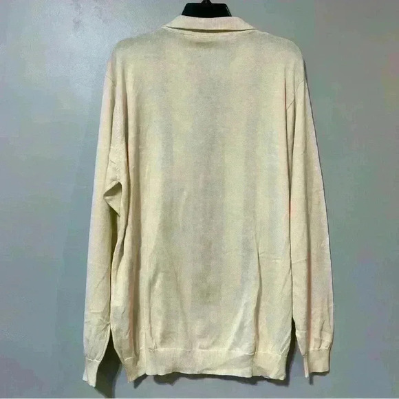 WfF men's retro style striped long sleeve button front open cardigan Silk XL New - Picture 3 of 8